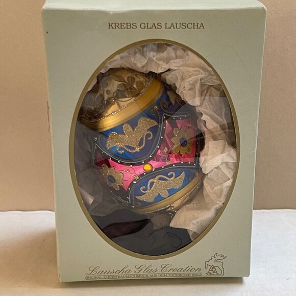 UT Christmas Holiday Ornament Gold Floral Colorful - Picture 8 of 9